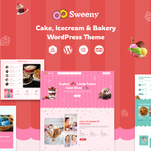 Sweeny - Cake, Ice Cream & Bakery Store WordPress Theme